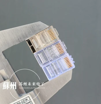 Cat5 Shielded / Cat5e & Cat6 Unshielded RJ45 Connectors - 8-Core Pure Copper Gigabit Network Plugs