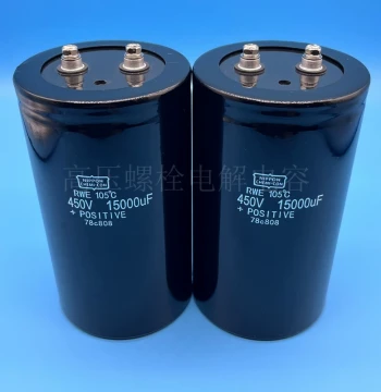 Brand New Black Diamond 400v15000uf 450v15000uf High-Voltage Inverter Energy Storage Aluminum Electrolytic Capacitor