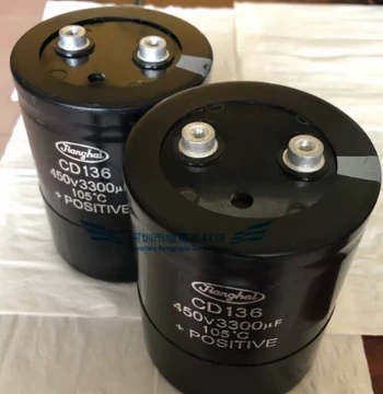 Brand New Original 450V 3300UF CD136 105°C Jianghai Screw-Type High-Voltage Capacitor for Inverters 400V