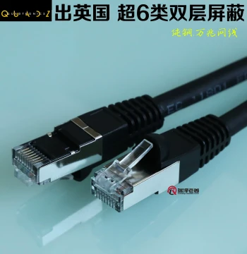 Export to UK ~ CAT6a Cat6a 10G Network Cable Double Layer Multi-Group Shielded Anti-Interference Pure Copper Core Network Cable