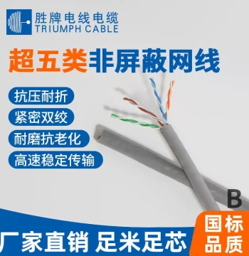 Indoor Cat6 Ethernet Cable, Double-Shielded UTP with Cross Separator, Anti-Interference