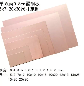 Single/Double Sided 0.8mm FR-4 Fiberglass Copper-Clad Board 5*7-15*20cm Experimental Board PCB Circuit Board