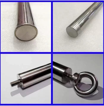 Industrial Powerful Magnetic Rod 12000 Gauss, High-Temperature Strong Magnet Iron Rod, Magnetic Rack for Lithium Battery Filtration and Iron Removal