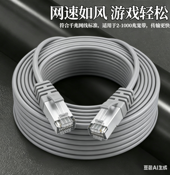 Gigabit Ethernet Cable for Home Use, Cat6a High-Speed Broadband Network Cable for Computers, Surveillance, Outdoor Routers