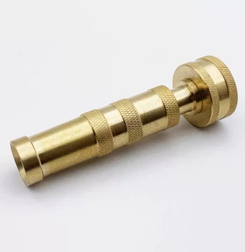 Garden Heavy-Duty Brass Adjustable Twist Hose Nozzle Gardening Watering Spray Gun Sprayer with Double O-Rings