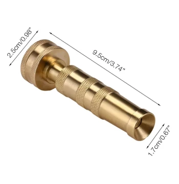 4-Inch Brass Faucet Nozzle - Garden Hose Sprayer, Car Wash Pressure Gun, and Direct Jet Attachment