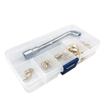 24pcs MK8 Brass Nozzles 3D Printer Accessories with Cleaning Needles Wrench Set and Storage Box