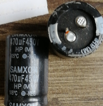 450V/470UF 30*45 Original Housing Pulled Part, Tested Good, Horn High-Voltage Electrolytic Capacitor