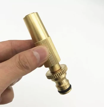 High-Pressure Brass Garden Spray Gun - Adjustable Metal Nozzle for Car Washing and Plant Watering