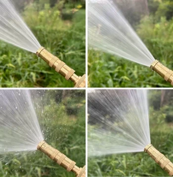 New Heavy-Duty Adjustable Twist Brass Garden Hose Nozzle, Outdoor Watering Spray Gun
