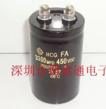Screw Terminal High-Frequency High-Voltage Capacitor 3300uF 450V VFD Capacitor Size 65x105 Direct Purchase Available