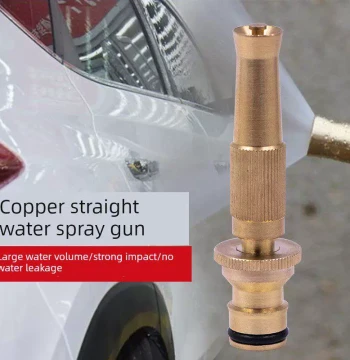 Brass Watering Nozzle Set - Straight Spray, Shower, and Mist Modes for Gardening and Car Washing