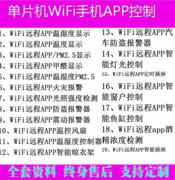 Finished Kit for IoT Remote WiFi Control APP Design Based on 51 Microcontroller with ESP8266 Development Program