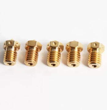 Premium 0.4mm Brass Nozzles for Voron 2.4 and Prusa i3 3D Printers - Pack of 5