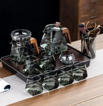 Glass Gongfu Tea Set, Premium Heat-Resistant Teapot and Cups, Chinese Style for Office and Home, 2026 New Arrival