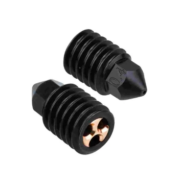 TZ Bambu X1/X1C/P1P Three-Hole Hardened Steel CHT Copper-Plated Nozzle Flow 0.4/0.6 Brass Nozzle