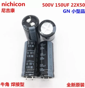 Nichicon Electrolytic Capacitor 150UF 500V 22x50mm - Replacement for 450V High-Voltage Applications