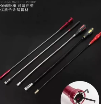Car Pickup Tool Magnetic Repair Rod Strong Magnetic Telescopic Home and Industrial Magnet Rod Auto Repair Curved