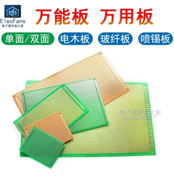 Universal Board Single/Double Side Phenolic Green Oil Tin-Sprayed CNC Fiberglass Perfboard Universal PCB Circuit Board for Electrician Welding