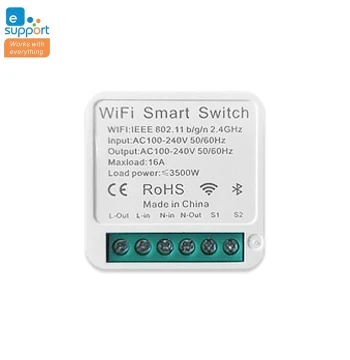 eWeLink MINI WiFi Smart Dual-Control Switch Breaker Module, Compatible with Tmall Genie and Xiao Ai Voice Control