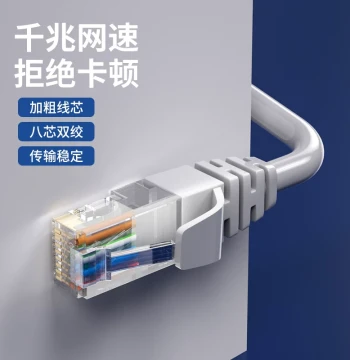 Gigabit Ethernet Cable for Home Use, Super Cat6/Cat5 High-Speed Router Monitoring Finished Connection Cable for Computer Broadband Network