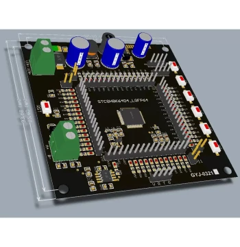 GYJ-0321 STC8H8K64U_LQFP64 Single-Chip Simplified Development Board, LED Indicators on All IO Ports