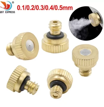 Atomizing Nozzle Spray Head, 3/16" Brass Low-Pressure Fine Mist Nozzle for Cooling and Humidifying