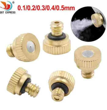 Misting Nozzle Spray Head, 3/16 Brass Low-Pressure Fine Mist Nozzle for Cooling and Humidifying