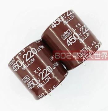 2pcs 450V 220uF Black Diamond 30*30 Aluminum Electrolytic Capacitor 400V High-Frequency Low-ESR 105°C LXS Original