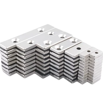 Strong Square Magnet with Hole Neodymium Magnet Long Bar Countersunk Hole Magnet Super Strong Suction Magnetic Steel Patch