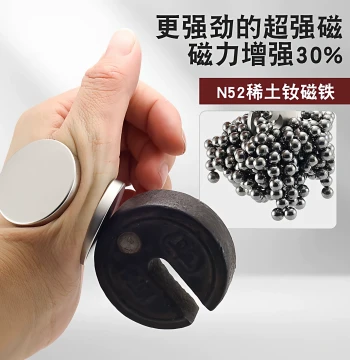 N52 Super Strong Neodymium Magnet, Diameter 40mm Thickness 5mm Double-Sided Magnetic Steel, Strong Magnet for Iron Removal and Grain Separation