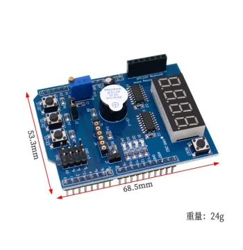 Microcontroller Multi-Function Expansion Board, Basic Development Learning Kit with Wireless/Sensor Interface Expansion