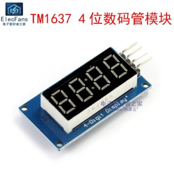 TM1637 4-Digit Seven-Segment Clock Display Module LED Brightness Adjustable MCU Development Board Accessory