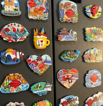 2026 New Shandong Qingdao Tourist Attraction Refrigerator Sticker Magnetic Sticker Creative 3D Magnetic Souvenir Gift Decorative Sticker