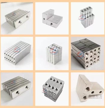 Super Strong Rectangular Countersunk Hole Magnet Square Powerful Magnet Square with Hole Strong Neodymium Magnet