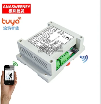New 4-Channel Tuya Smart Switch Wireless Remote On/Off Controller Mobile WiFi Remote Control Relay WR4K