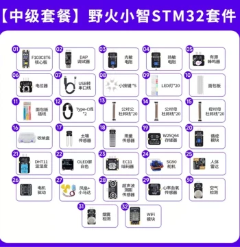 Wildfire Xiaozhi 7-Day Introductory STM32 Development Board Kit STM32F103C8T6 Microcontroller Learning Board ARM