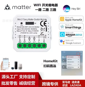 2024 New Matter 1/2/3-Channel WiFi Switch Module Breaker Voice Control Timer Smart Switch
