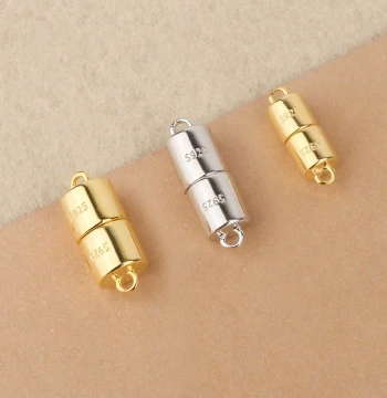 Tingxiangkai Pearl Necklace Clasp S925 Sterling Silver Bracelet DIY Jewelry Weight-Shaped Magnetic Clasp Handmade Accessories