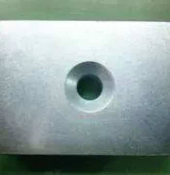 Ring Retrieval Rectangular Strong Magnet with 10mm Round Hole, Super Strong 30x30 Countersunk Head