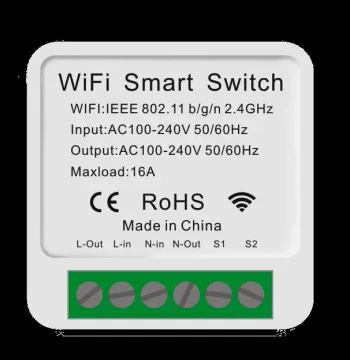 eWeLink Smart Mini Dual-Control 16A Circuit Breaker Switch, WiFi Voice & Remote App Control Power Module