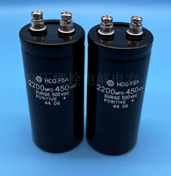 Imported Hitachi 450V 2200uF HCGF5A, 400V 2200uF High-Voltage Electrolytic Capacitor for Welding Machines and VFDs