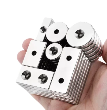 Strong Magnet Round with Hole Square Countersunk Hole High-Strength Iron Stone Neodymium Iron Boron Bar Magnetic Patch