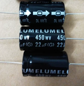 ELUM 450V High-Voltage Tube Amp Audio Axial Horizontal Electrolytic Capacitor 450V 22UF 33UF 47UF