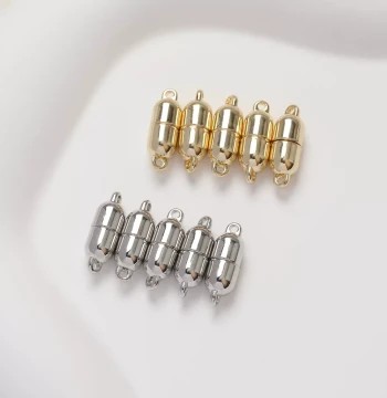 Gold-Plated Color-Fast Magnetic Connectors for DIY Beaded Necklaces and Bracelets, Material Accessories