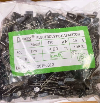 Aluminum Electrolytic Capacitor Manufacturer Bulk Production 470uF/10V 8*12mm High-Frequency Low-ESR Capacitor, In Stock