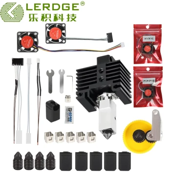 3D Printer Bambu Lab X1/P1 Hotend Assembly: P1P, P1S, X1C Hardened Steel Nozzle, Fan, Ceramic