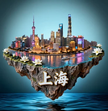 Shanghai City Landmark Metal Refrigerator Magnet, Tourist Attraction Souvenir, Gift for Friends