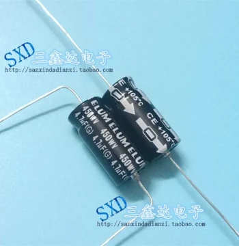 450V 4.7uF, 4.7uF 450V Original High-Voltage Tube Amp Axial Horizontal Electrolytic Capacitor 10*21
