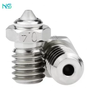 Huasu 3D Printer Accessories V6 Bimetal MY Nozzle, High-Temperature Wear-Resistant Hardened Steel and Chromium Zirconium Copper Assembly